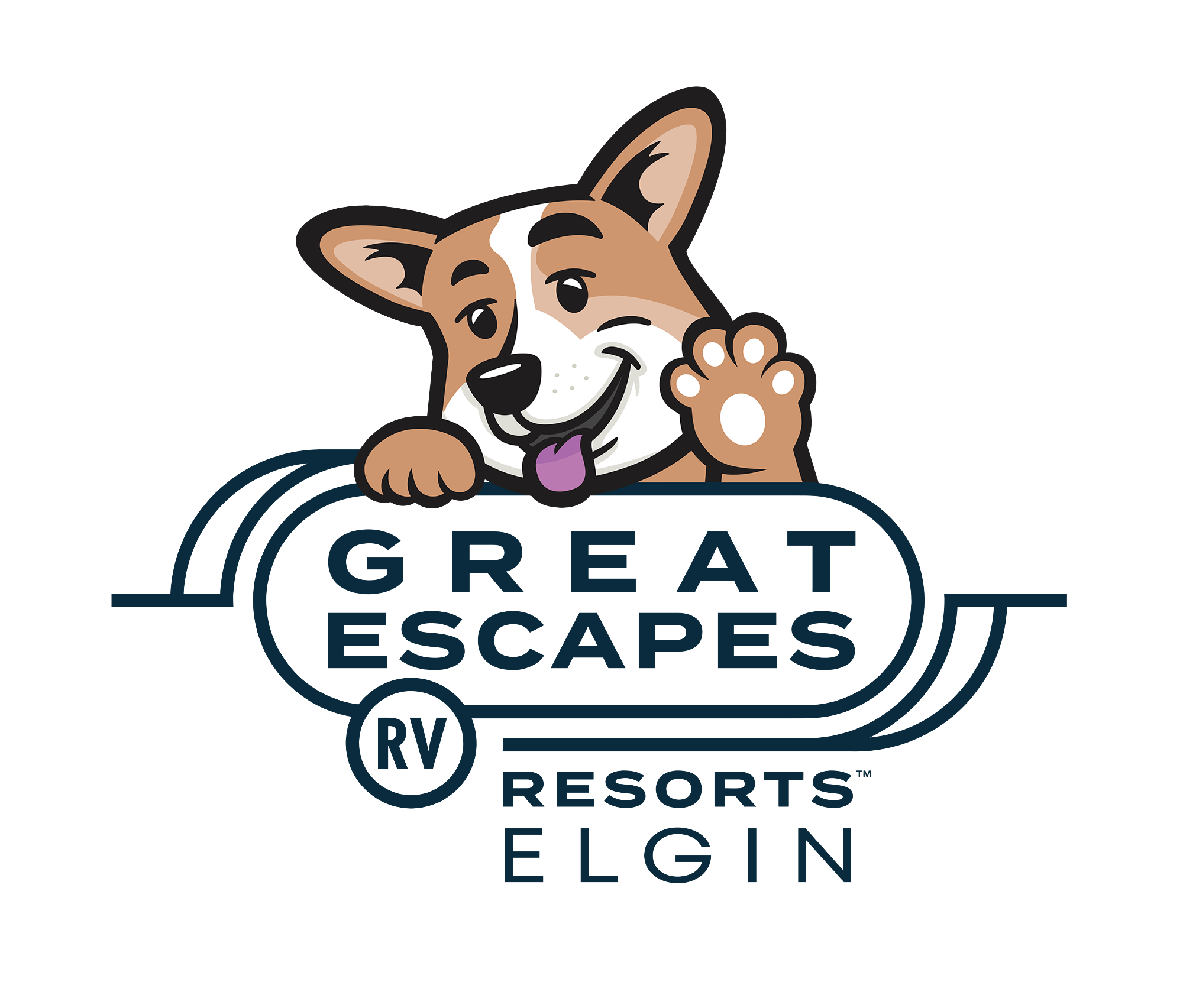 Great Escapes RV Resort Elgin Branding